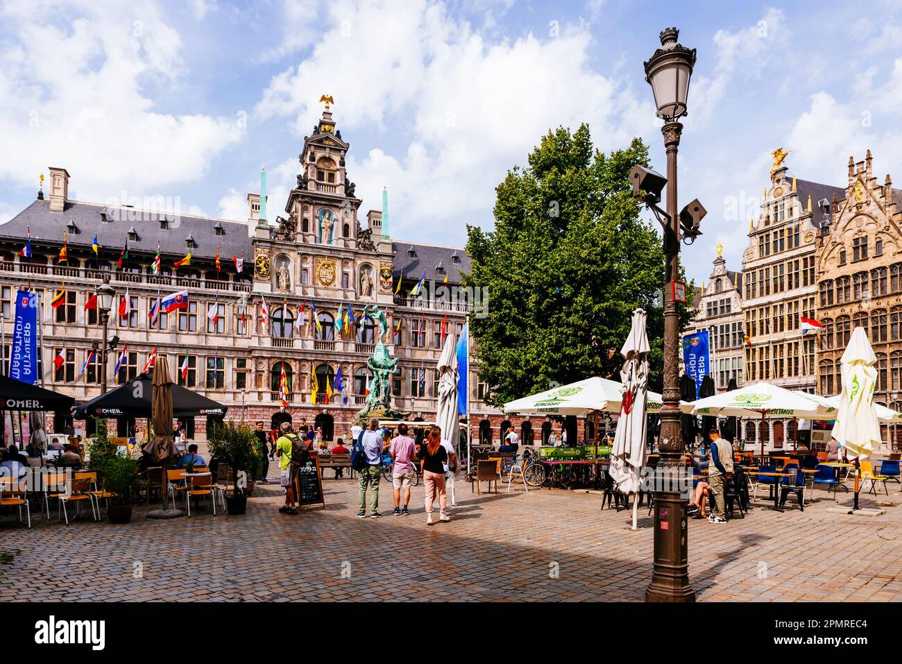 The Grote Markt is the central square of Antwerp, Belgium, situated in the old city quarter. Antwerp, Flemish Region, Belgium, Europe Stock Photo