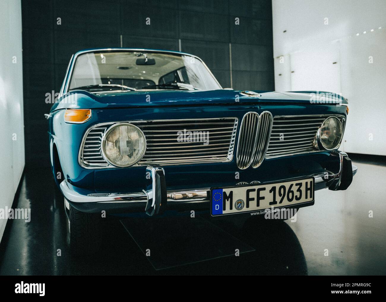 Old BMW 2002 blue Stock Photo Alamy