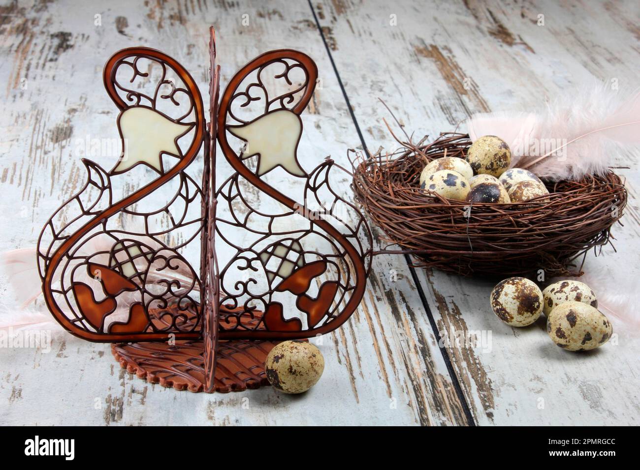 Sprayed chocolate, quail eggs Stock Photo Alamy