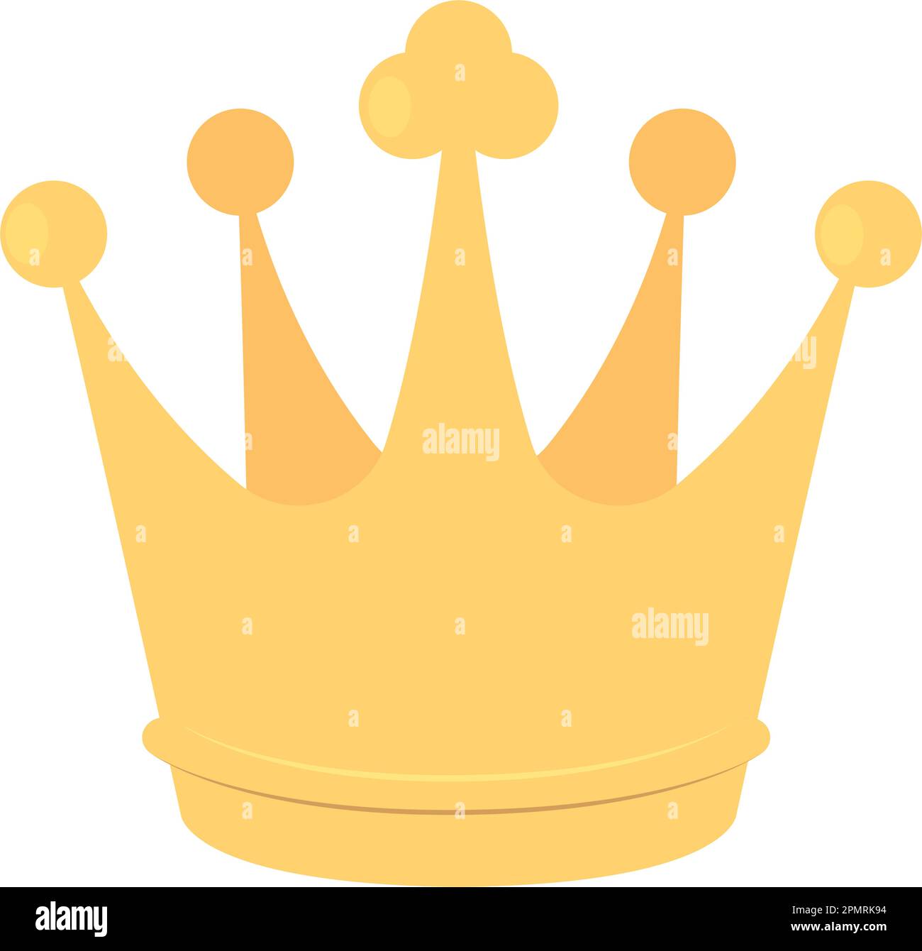 Isolated colored king or queen golden crown icon Vector Stock Vector ...