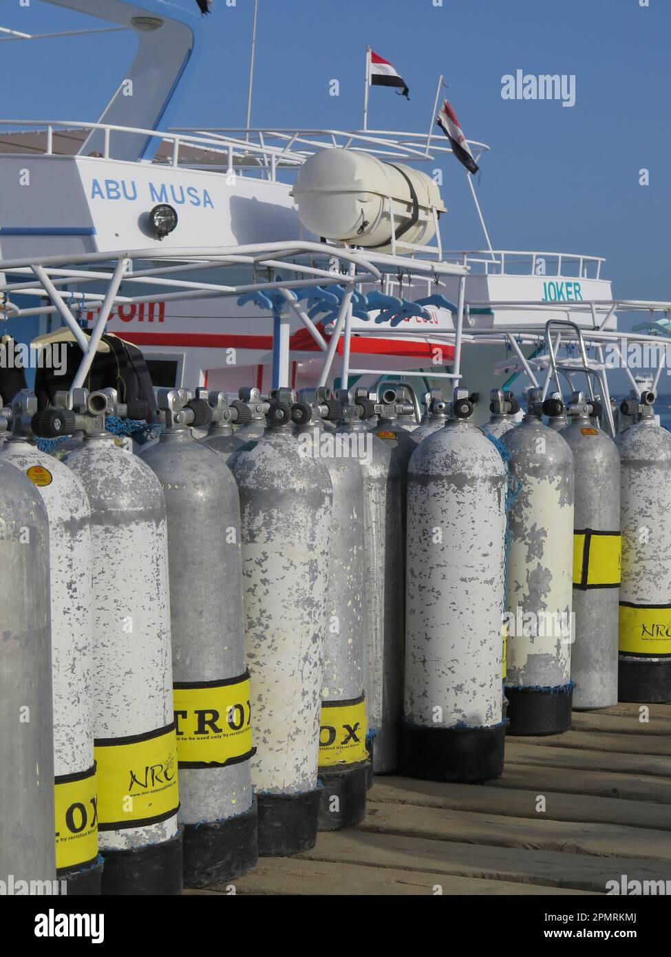 Diving tanks, Hurghada, Egypt Stock Photo Alamy