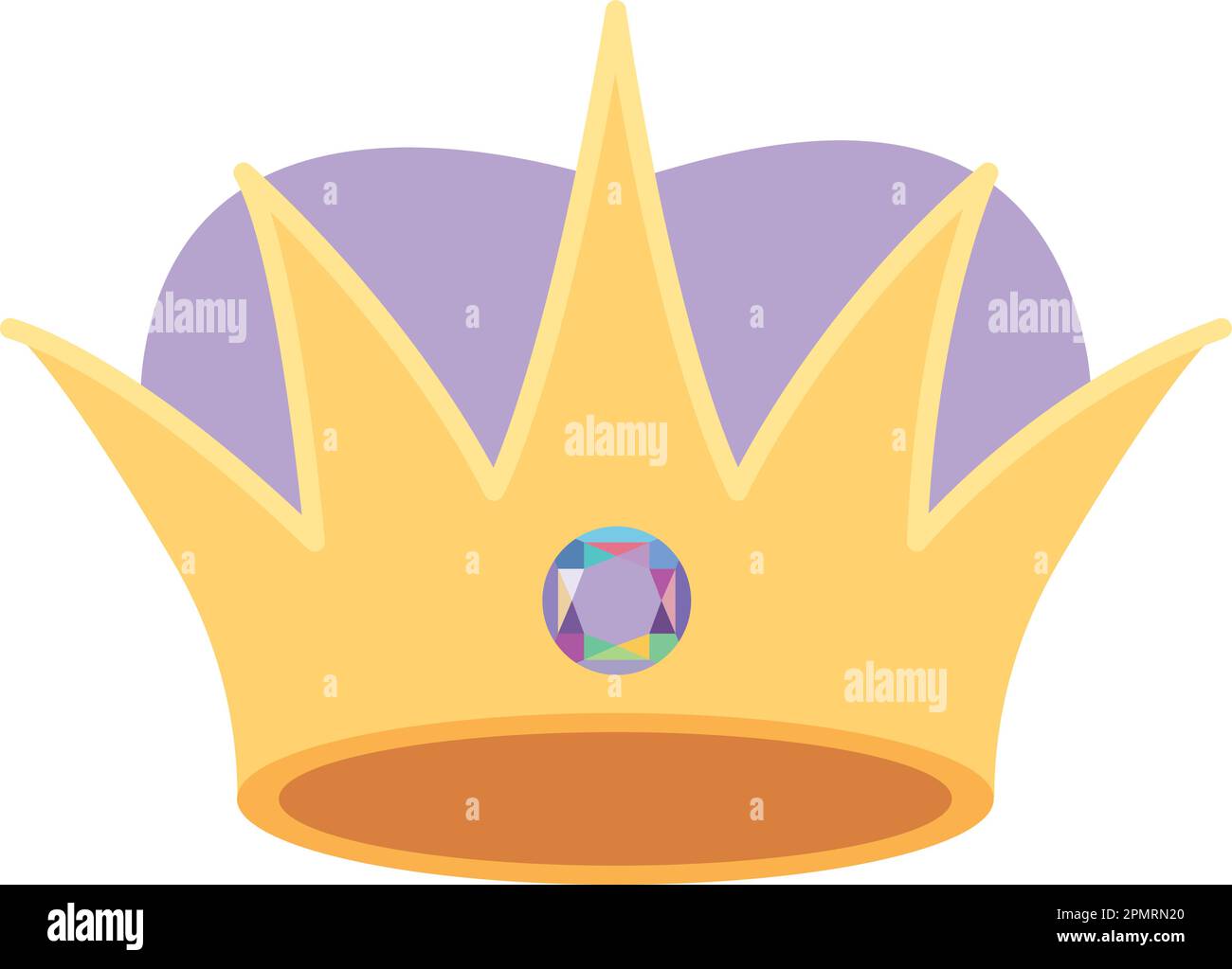 Isolated colored king or queen golden crown icon Vector Stock Vector ...
