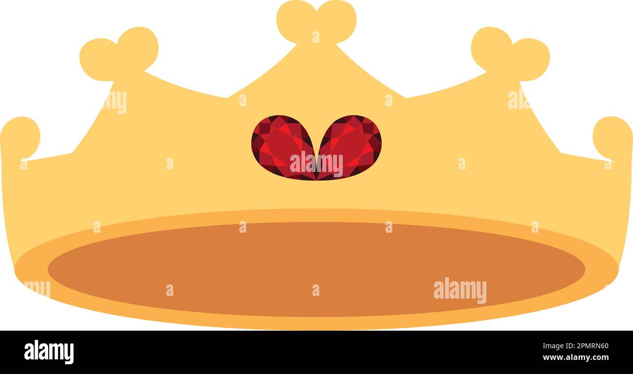 Isolated colored king or queen golden crown icon Vector Stock Vector ...