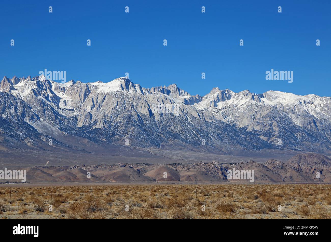 Mt Whitney with Sierra Nevada, California Stock Photo - Alamy