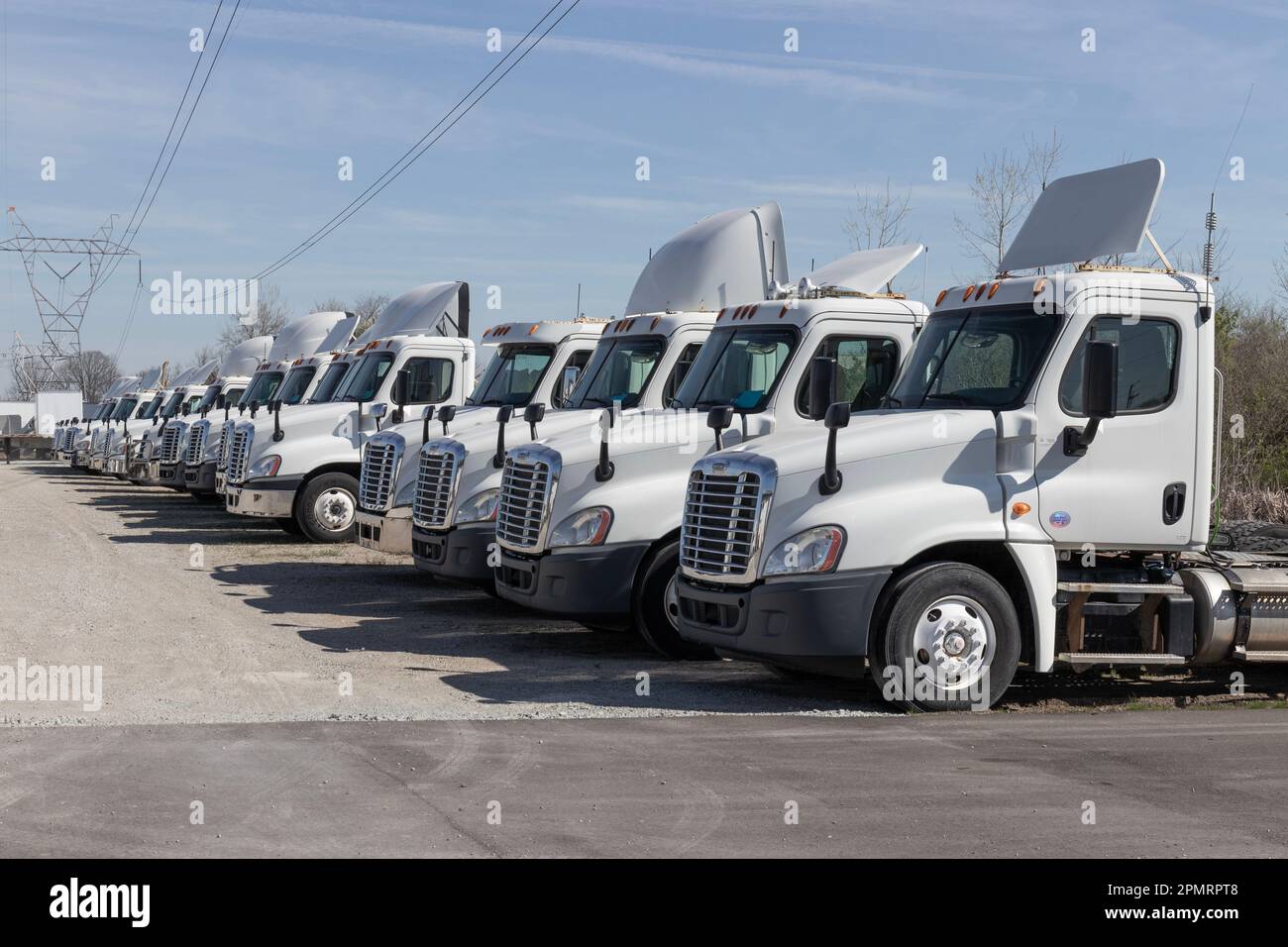 Indianapolis Circa April 2023 Freightliner Semi Tractor Trailer Big