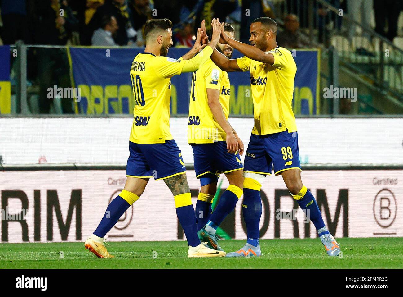 Alberto Braglia stadium, Modena, Italy, December 18, 2022, Davide Diaw  celebrates after scoring the gol of 1-1 during Modena FC vs Benevento  Calcio - Italian soccer Serie B match Stock Photo - Alamy