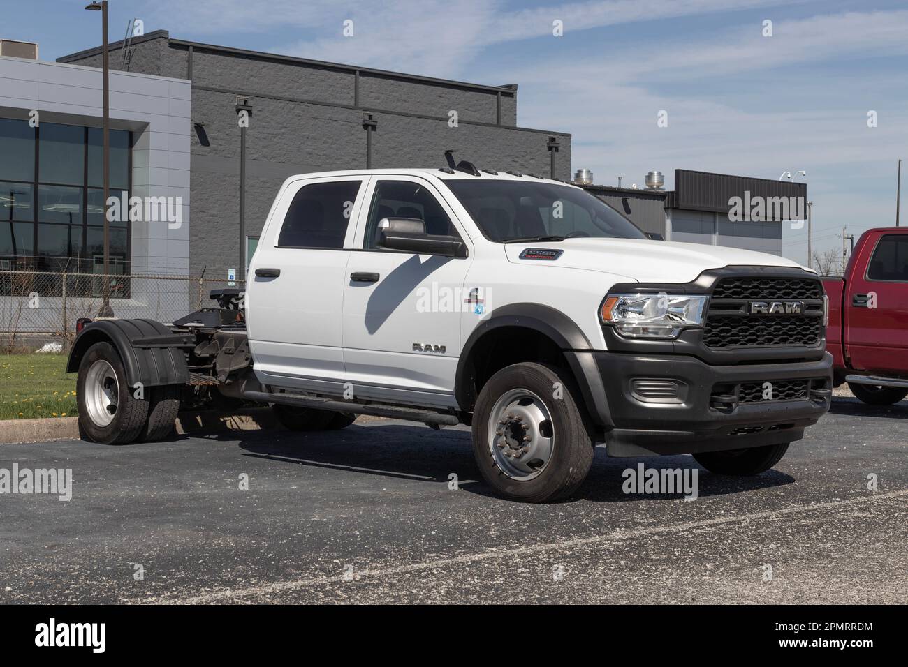 Indianapolis Circa April 2023 Ram 5500 Chassis Cab display at a