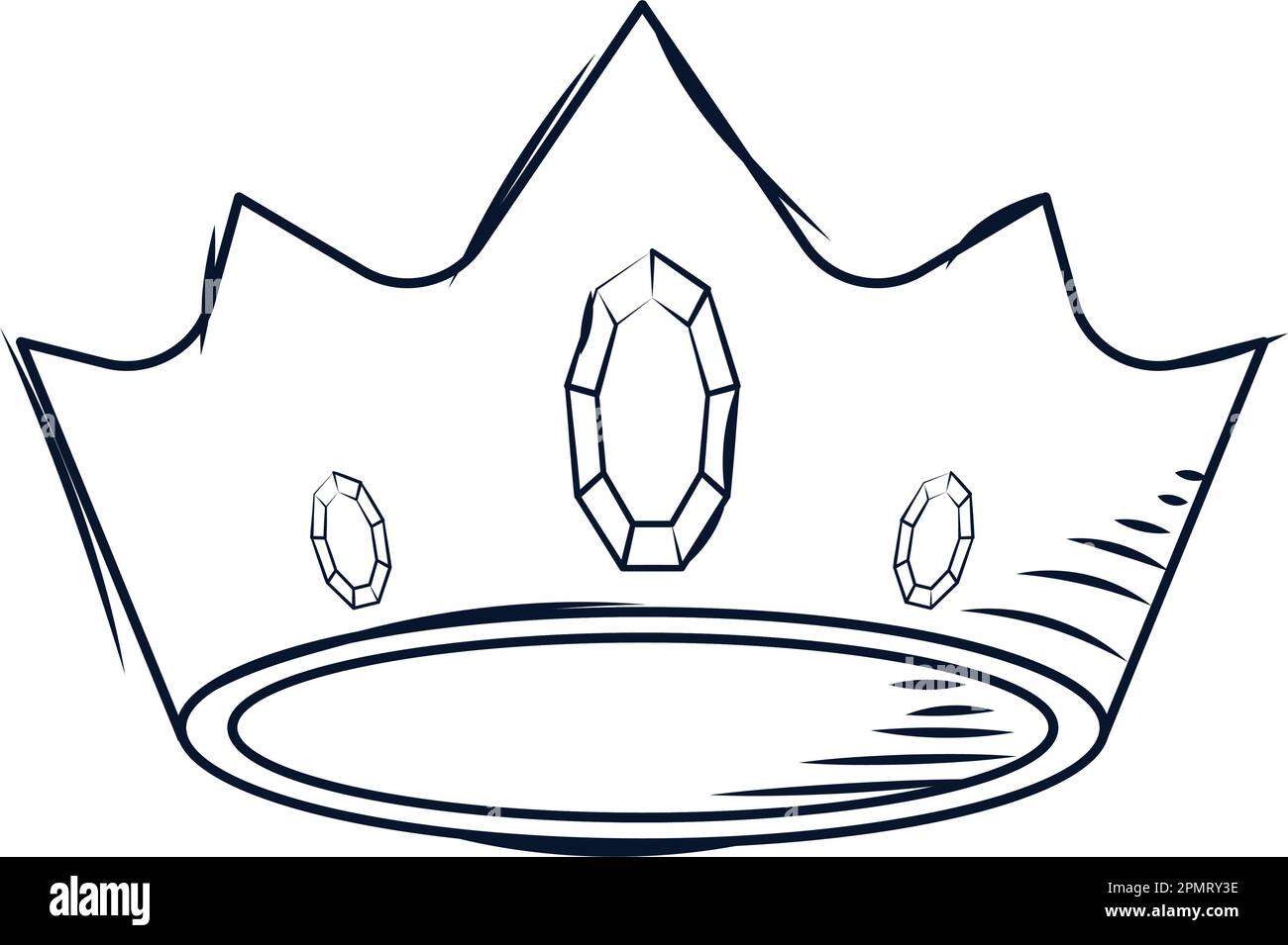 Isolated sketch of a golden crown icon Vector Stock Vector Image & Art ...