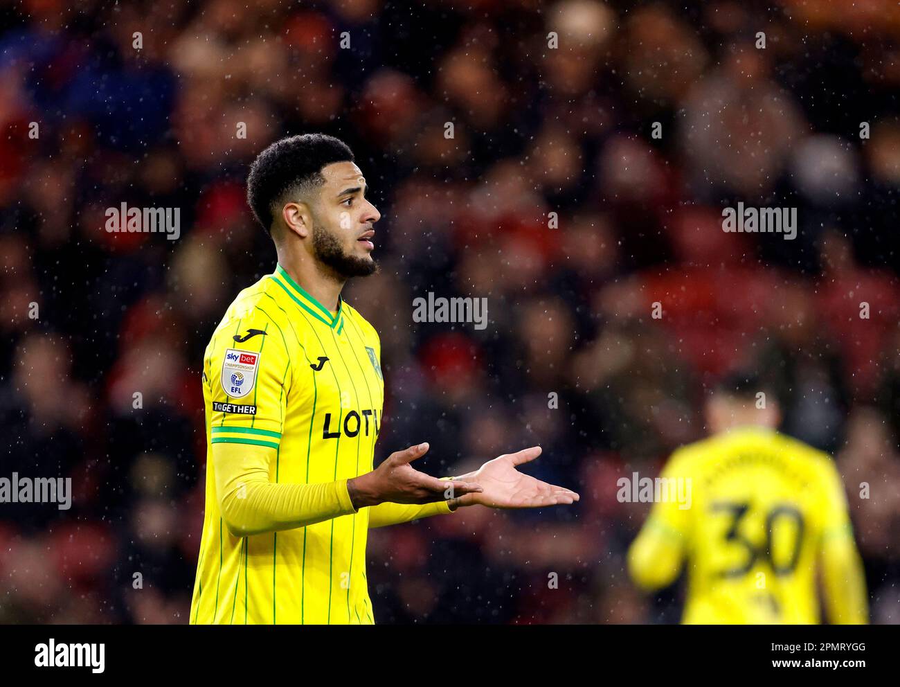 Norwich City's Andrew Omobamidele during the Sky Bet Championship match ...