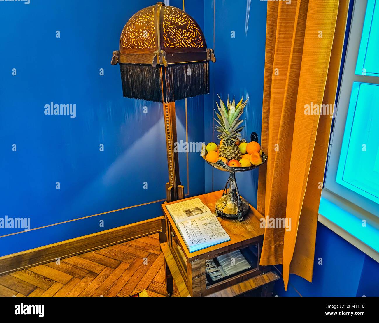 Luxury Interior. Modern art deco living room interior with old