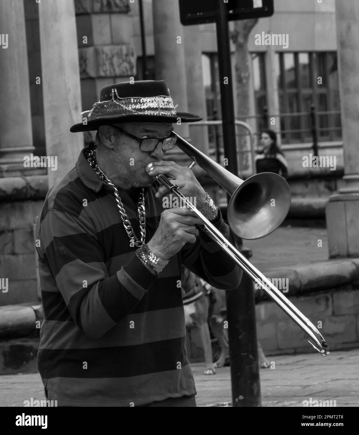 Street entertainers in Newcastle upon Tyne Stock Photo