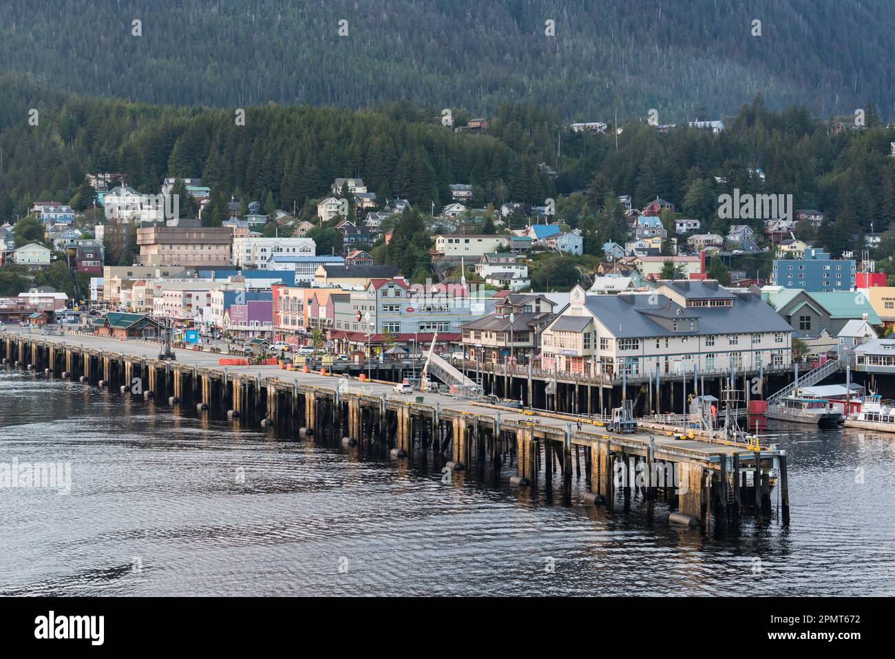 Ketchikan, AK September 9, 2022 City skyline of the port of Ketchikan, Alaska from the