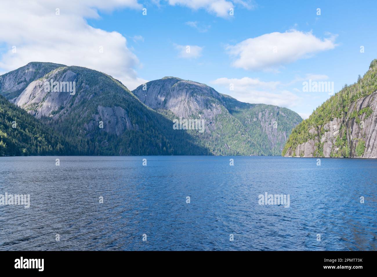 Beautiful landscape along the coast in Misty Fjords National Monument near Ketchikan, Alaska Stock Photo