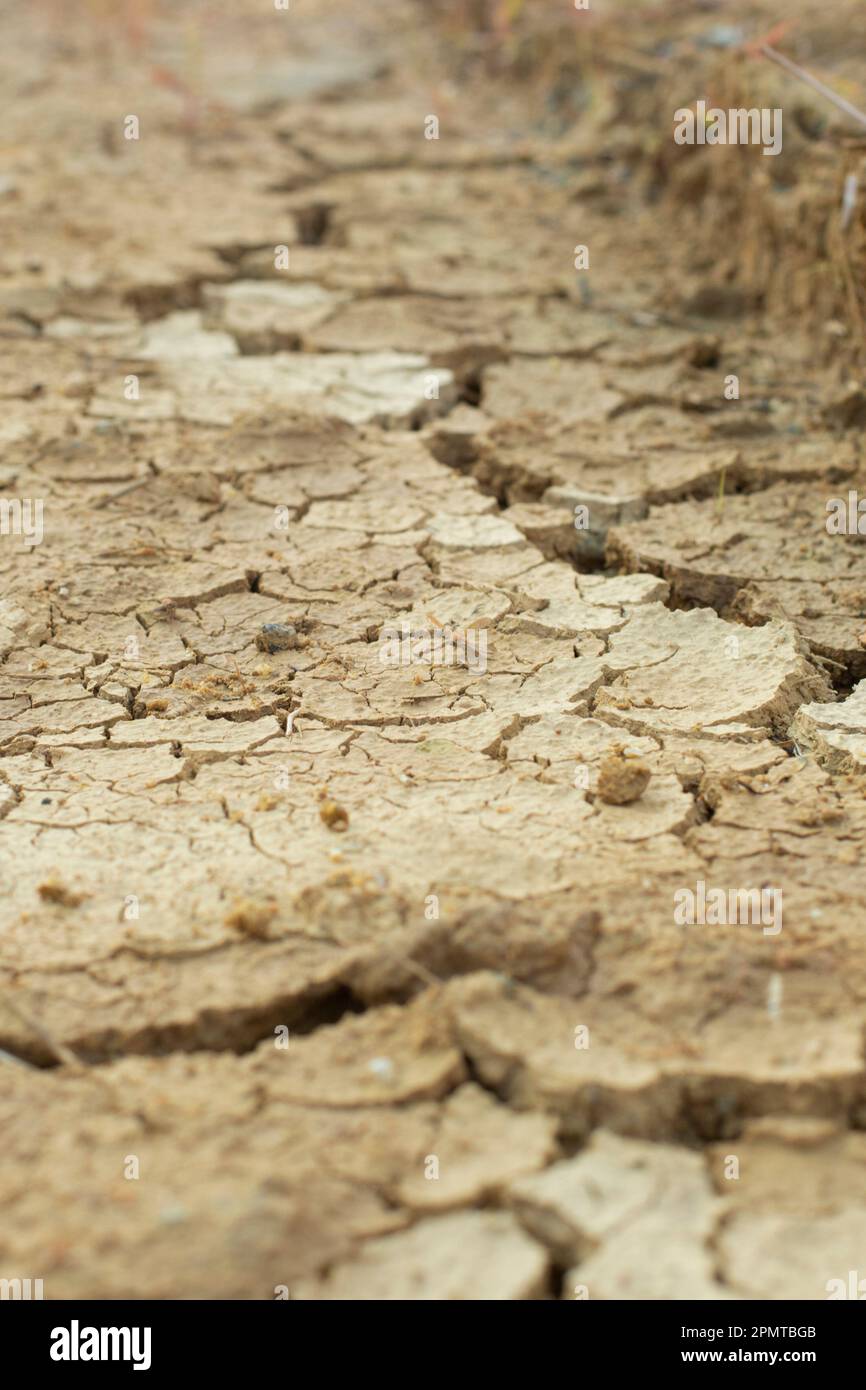 Infrared image of the earth surface soil crack due to the drought Stock ...