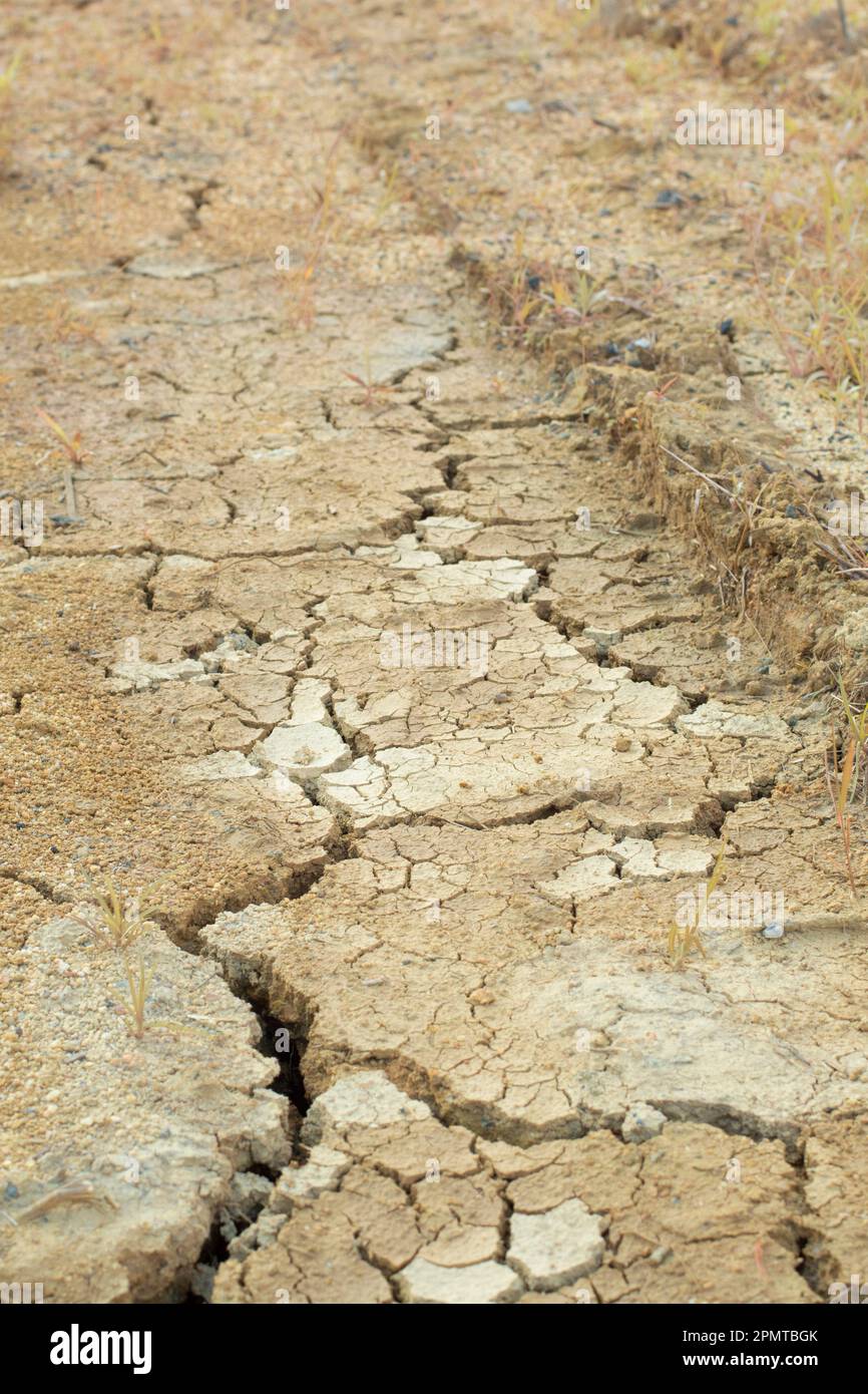 Infrared image of the earth surface soil crack due to the drought Stock ...