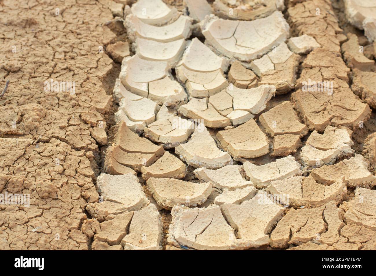 Infrared image of the earth surface soil crack due to the drought Stock ...