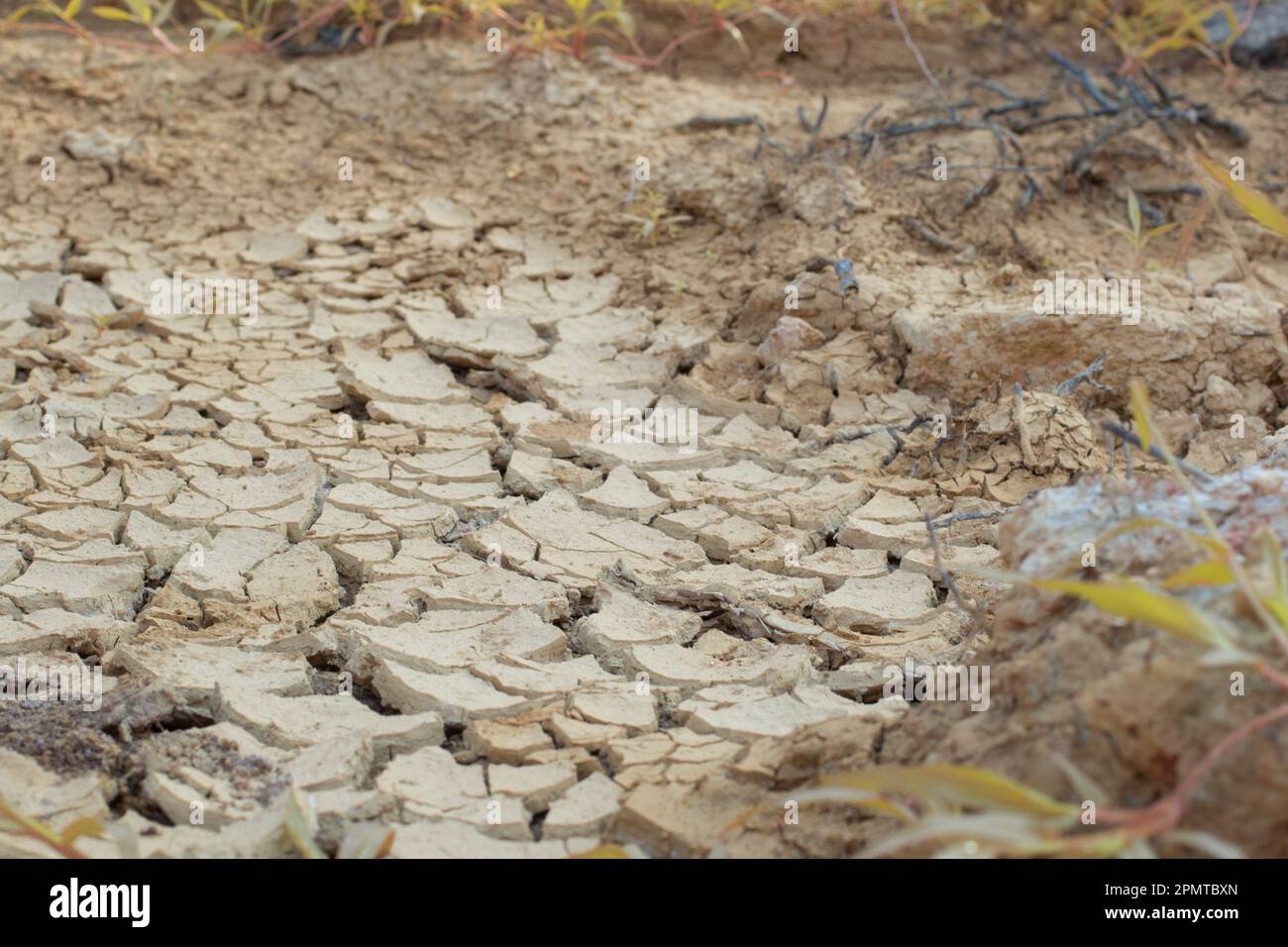Infrared image of the earth surface soil crack due to the drought Stock ...