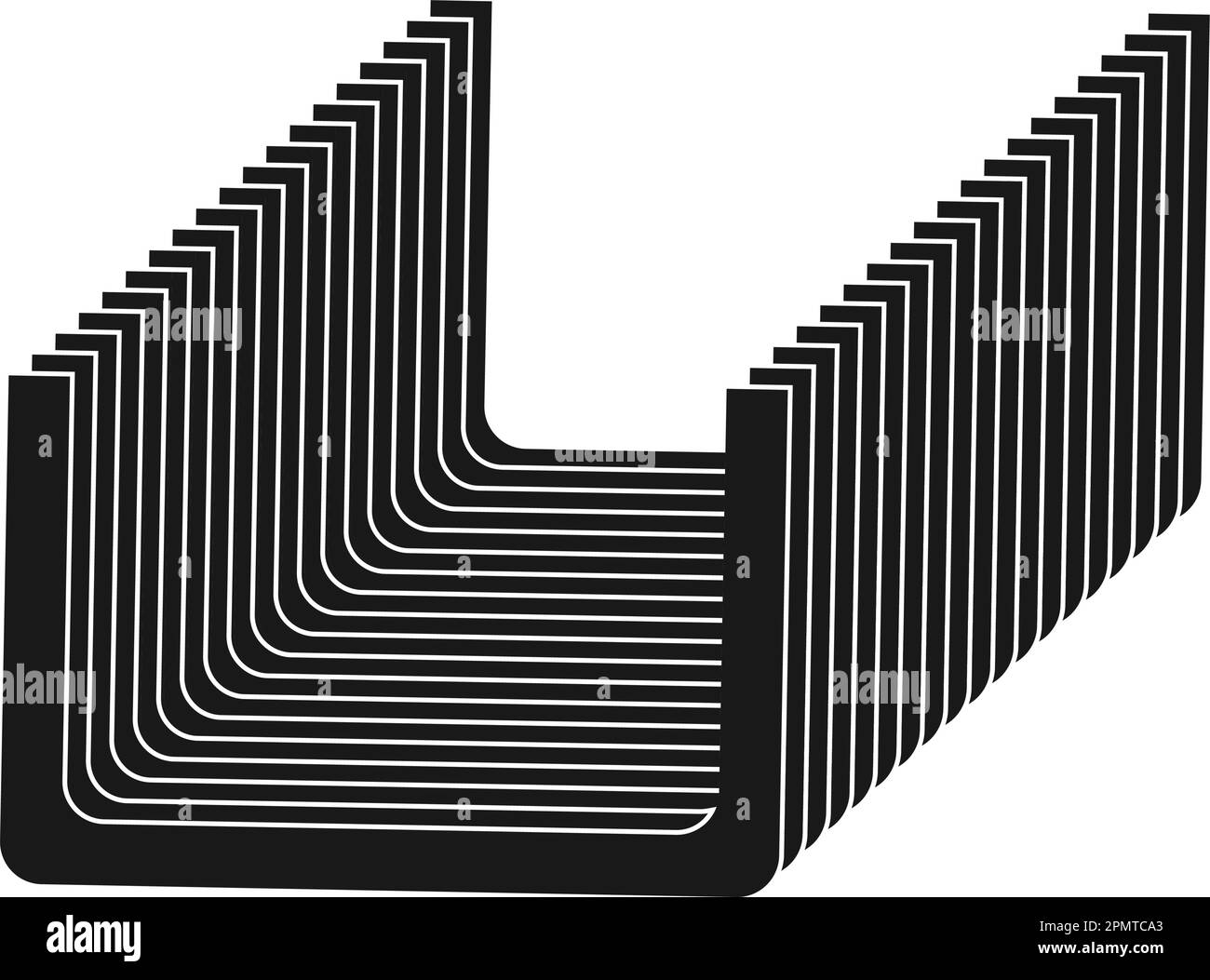 Staple Pin Icon, Stapler Metal Staple Fastener Vector illustration