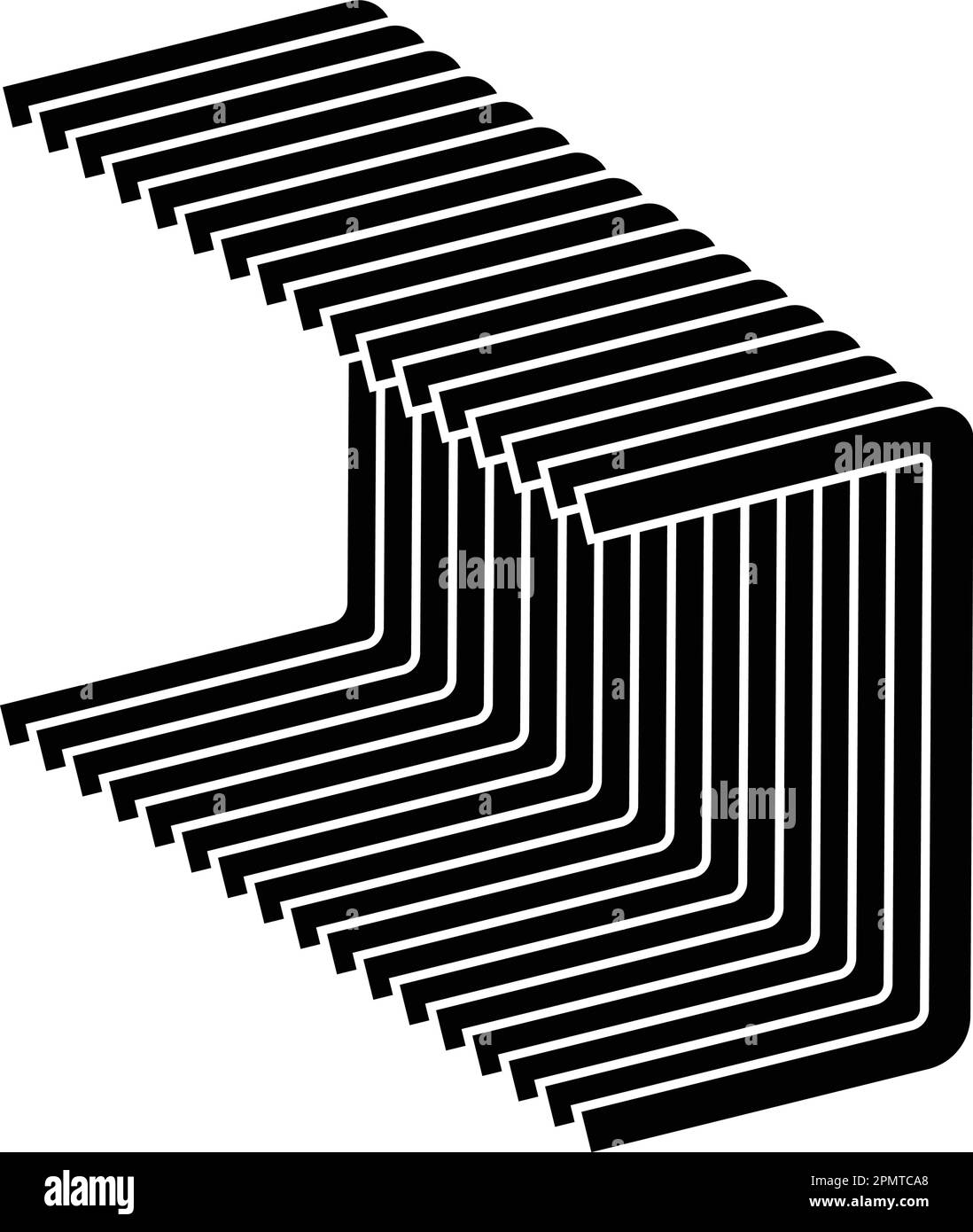 Staple Pin Icon, Stapler Metal Staple Fastener Vector illustration