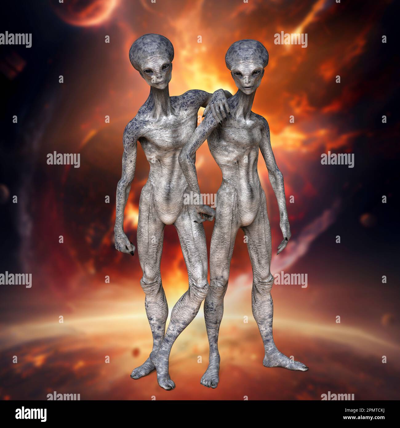 Realistic alien hi-res stock photography and images - Alamy
