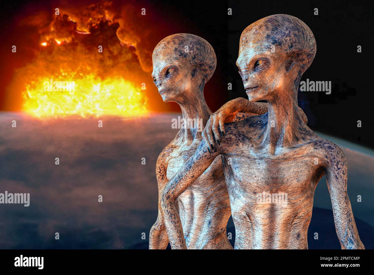 Alien, illustration Stock Photo