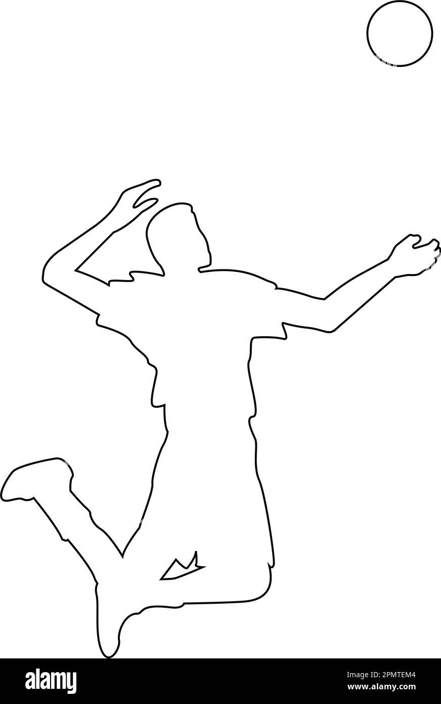 male volleyball player icon doing smash Stock Vector Image & Art Alamy