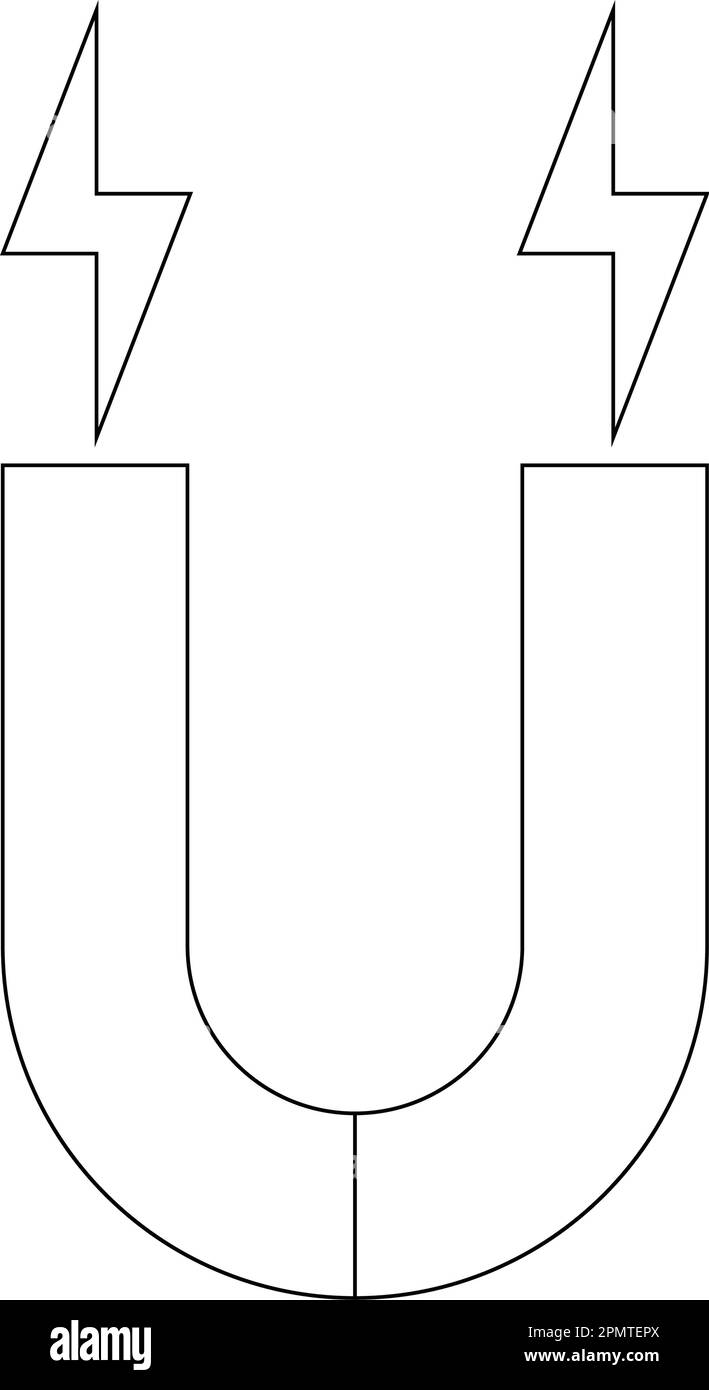 Icon. Horseshoe Physics Element Symbol Stock Vector