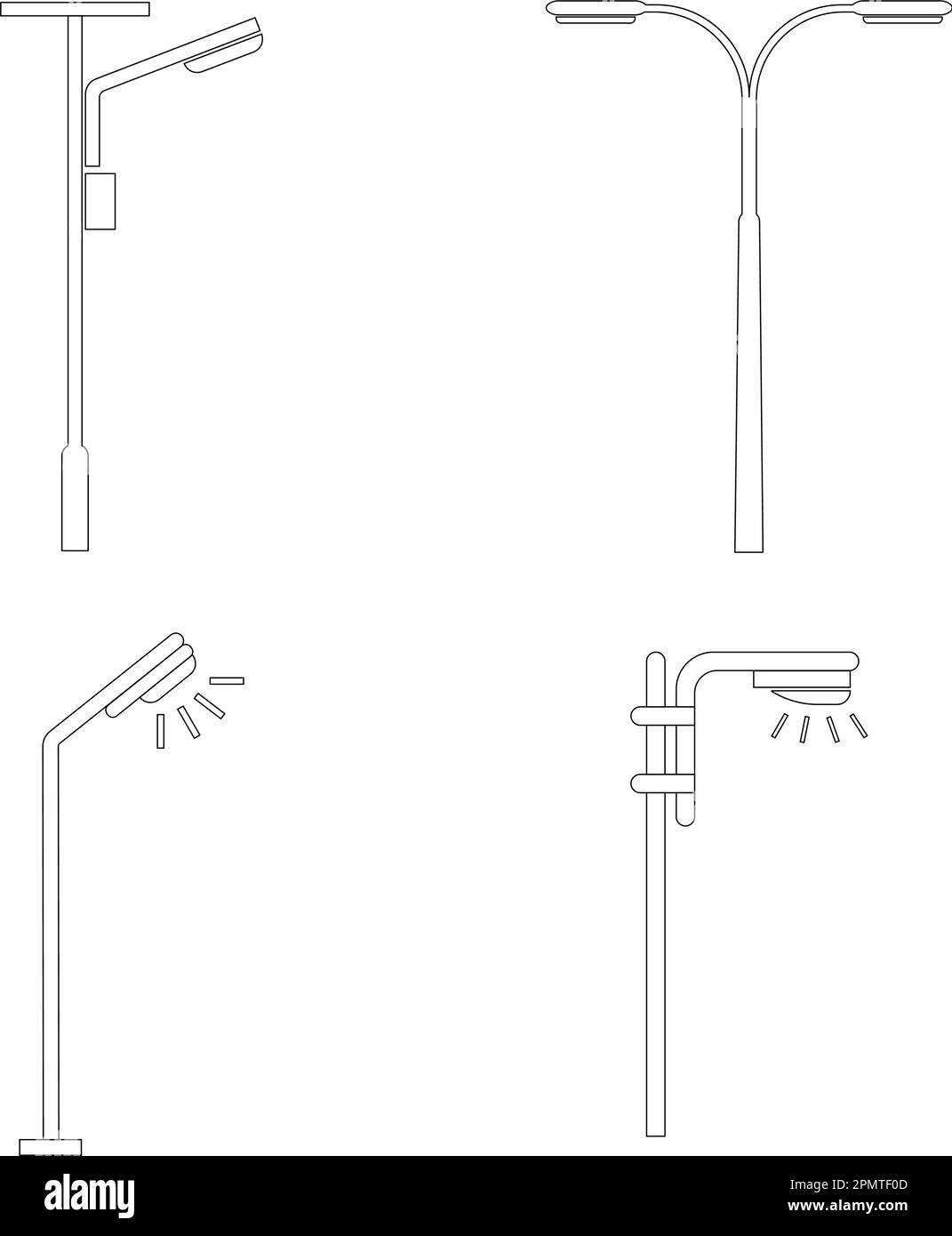 street lighting lamp icon illustration design Stock Vector