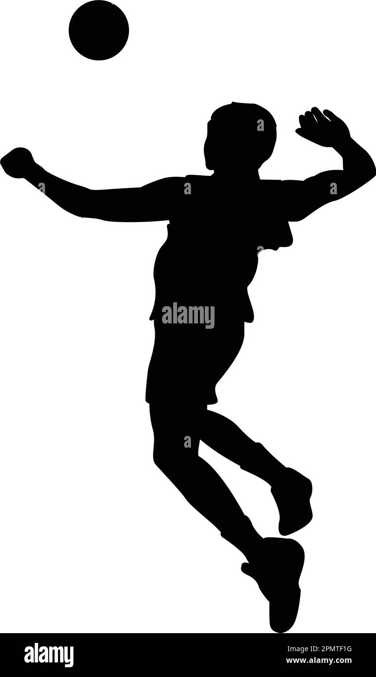 male volleyball player icon doing smash Stock Vector Image & Art Alamy