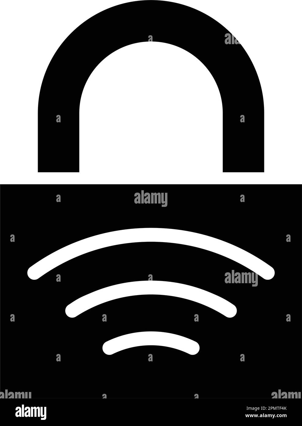 locked wifi signal icon vector illustration symbol design Stock Vector