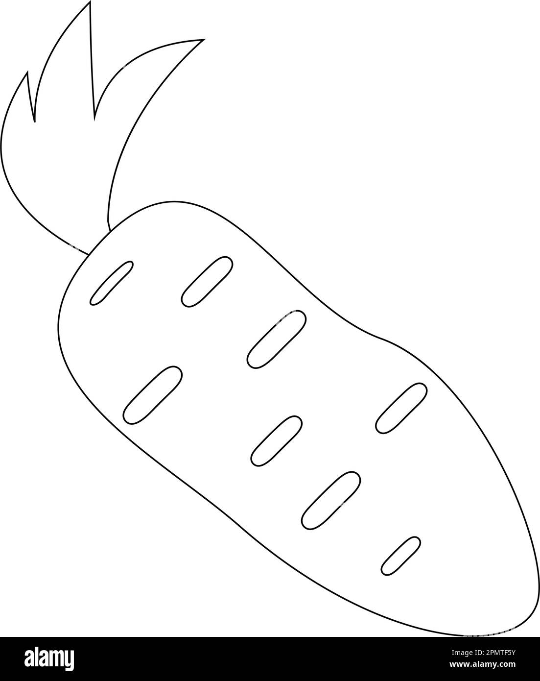Cartoon carrot ripe health icon Black and White Stock Photos & Images ...