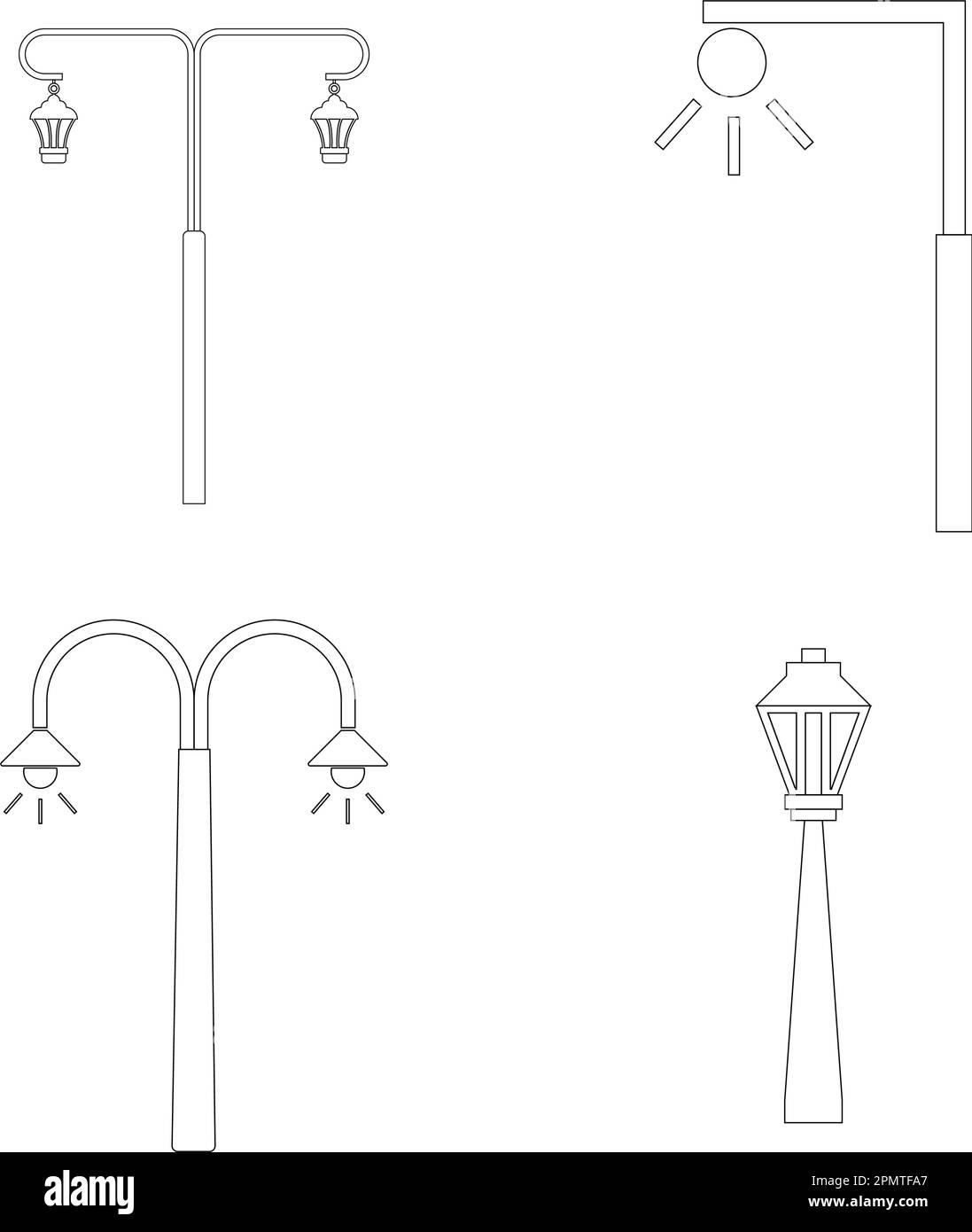 street lighting lamp icon illustration design Stock Vector