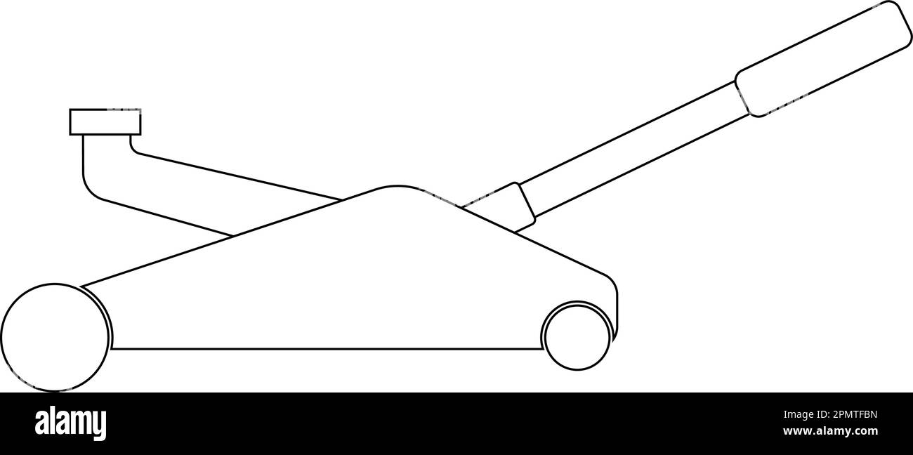Hydraulic floor jack car Black and White Stock Photos & Images Alamy