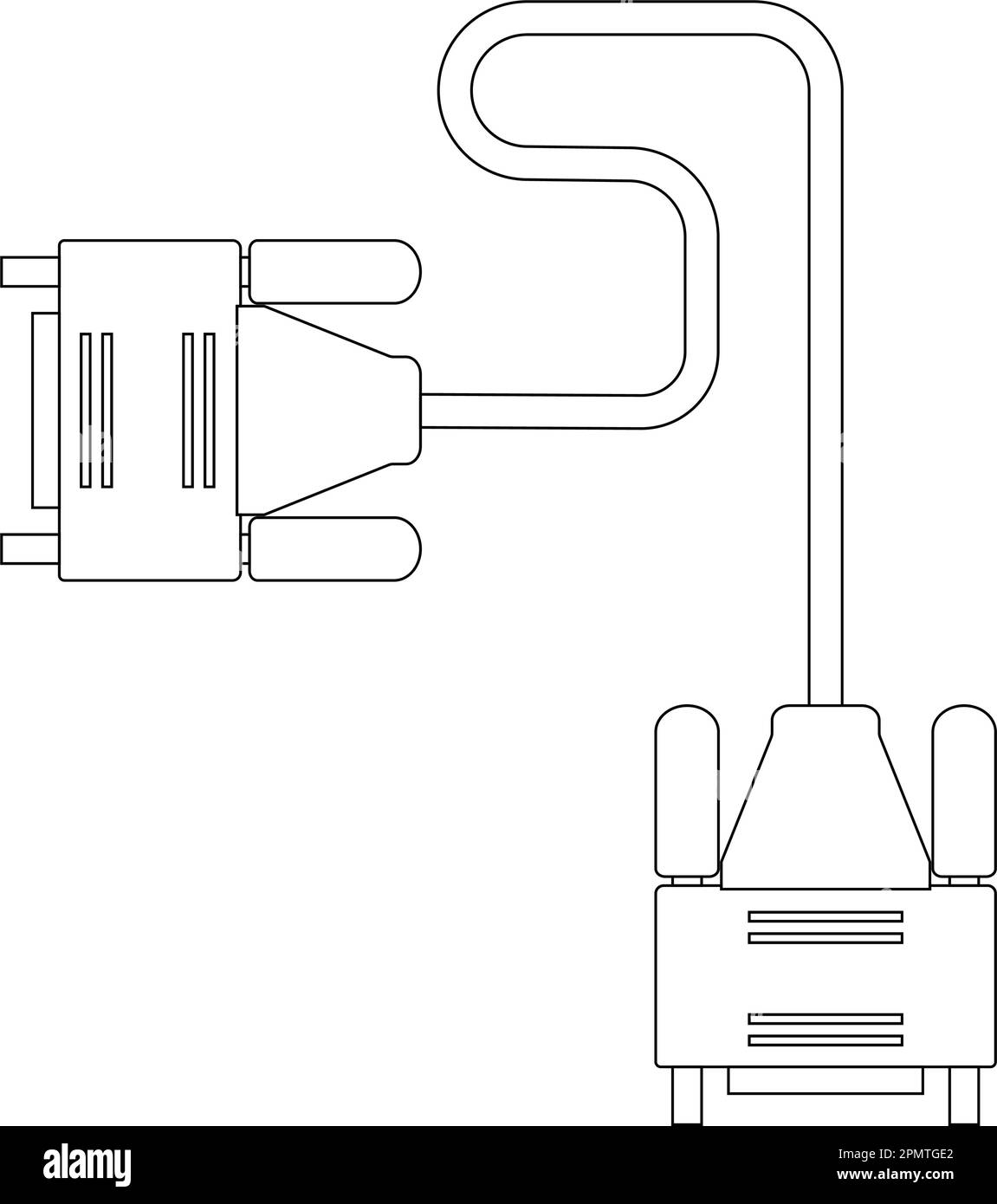 VGA cable icon. vector illustration symbol design. Stock Vector