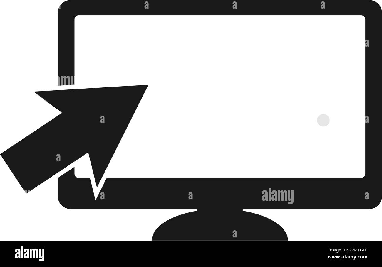 monitor vector icon illuatration dsign Stock Vector