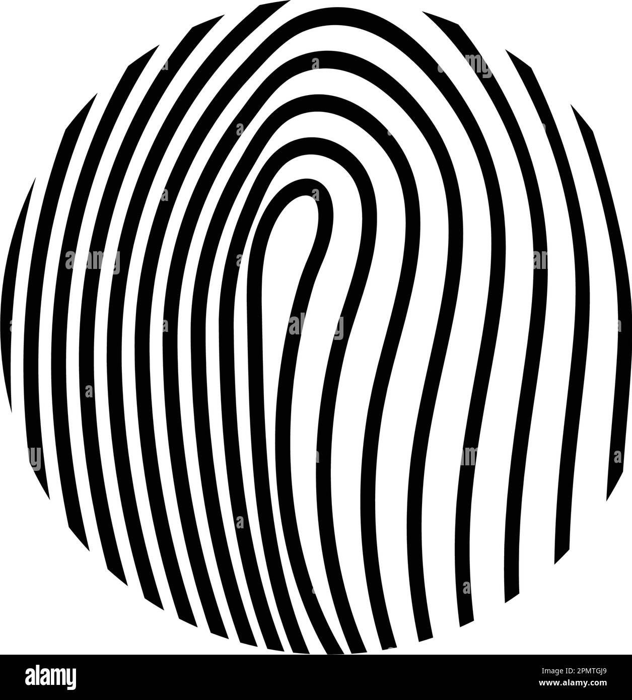 fingerprint probe logo vector illustration design Stock Vector
