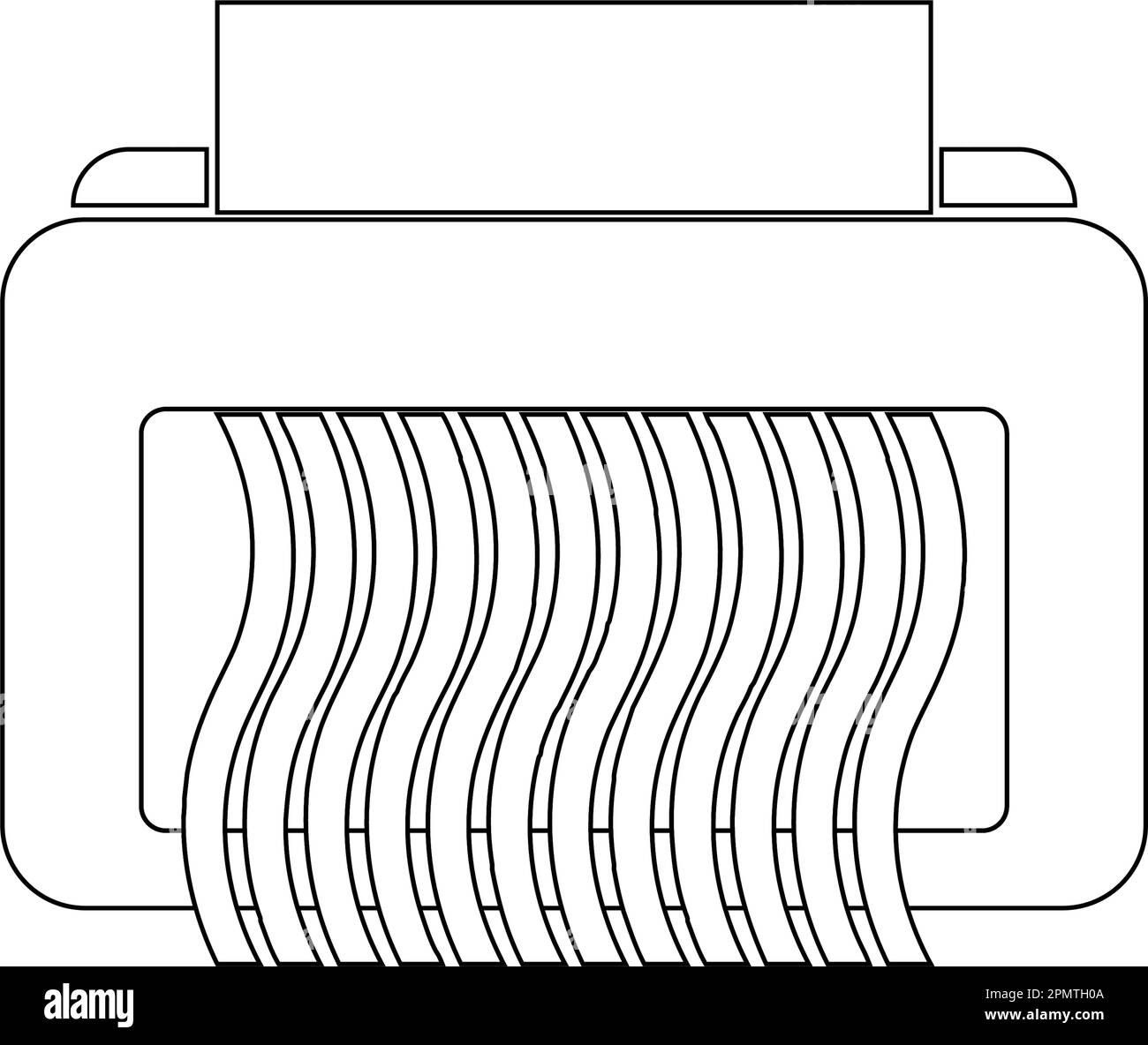 Shredder Machine Icon.vector illustration logo design Stock Vector