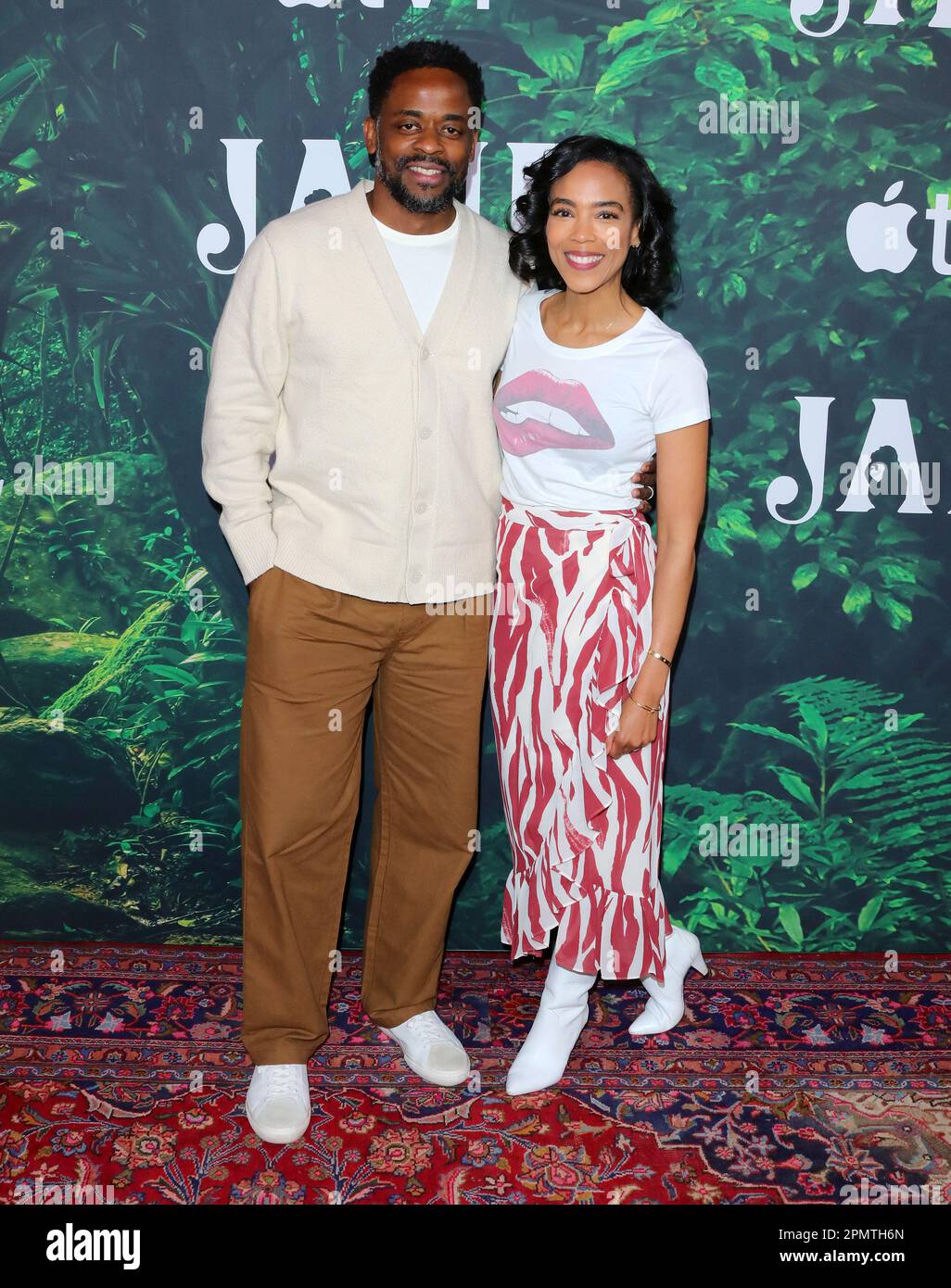 Los Angeles, USA. 14th Apr, 2023. Dule Hill, Jazmyn Simon arrives at The  Red Carpet Event for the premiere of Apple Original Series JANE held at The  California Science Center in Los