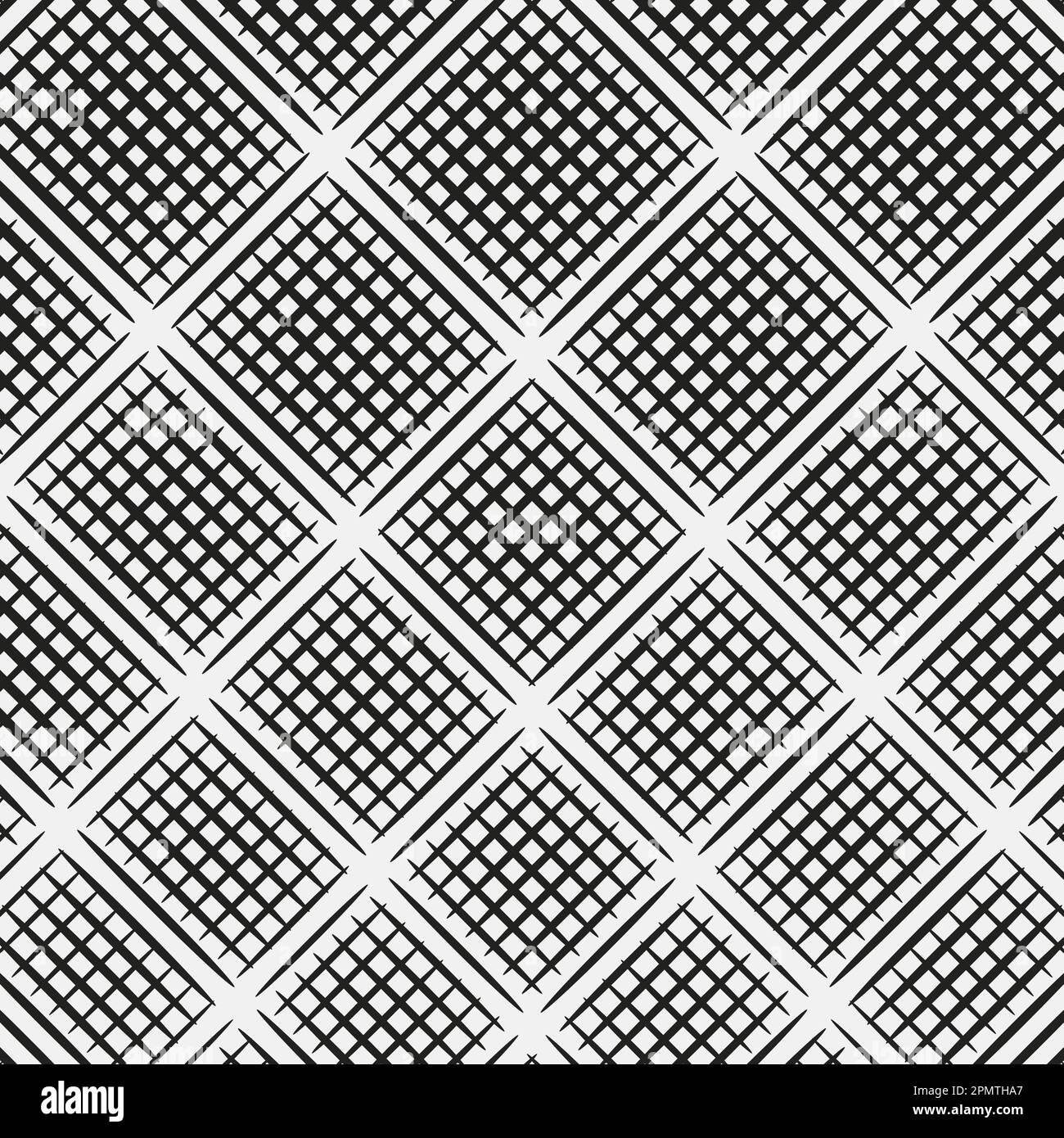 Black and white tiled texture. Geometric modern design with short