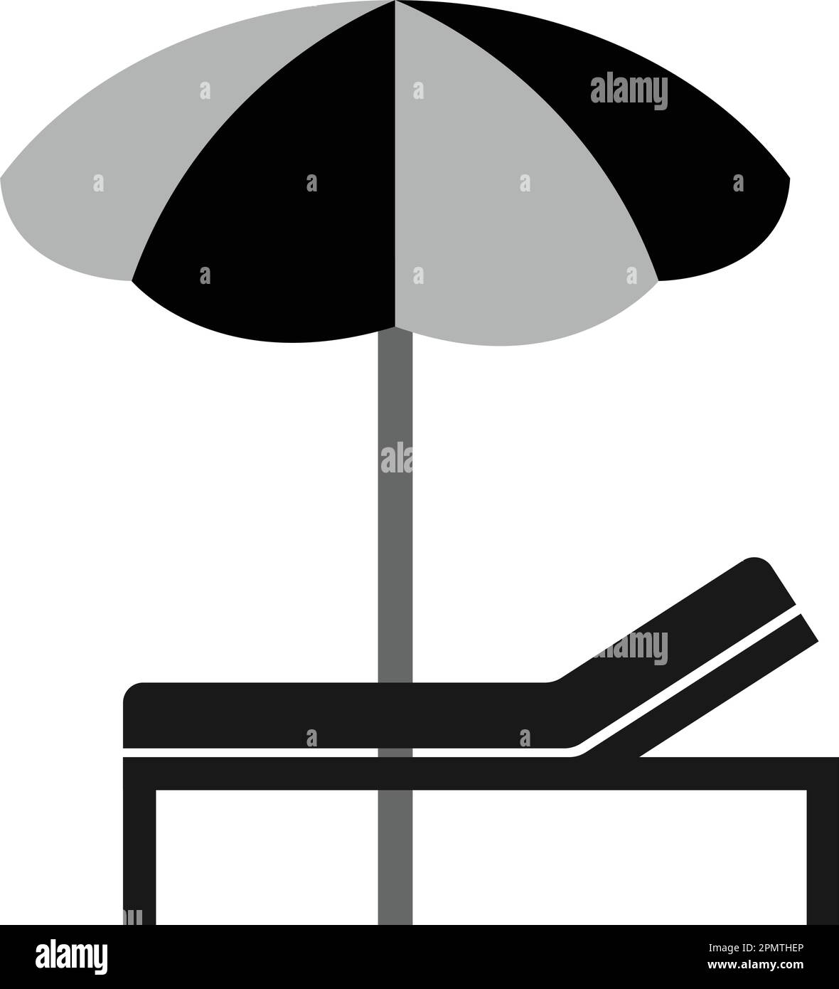 Sunbed icon design isolated on white background. Vector illustration