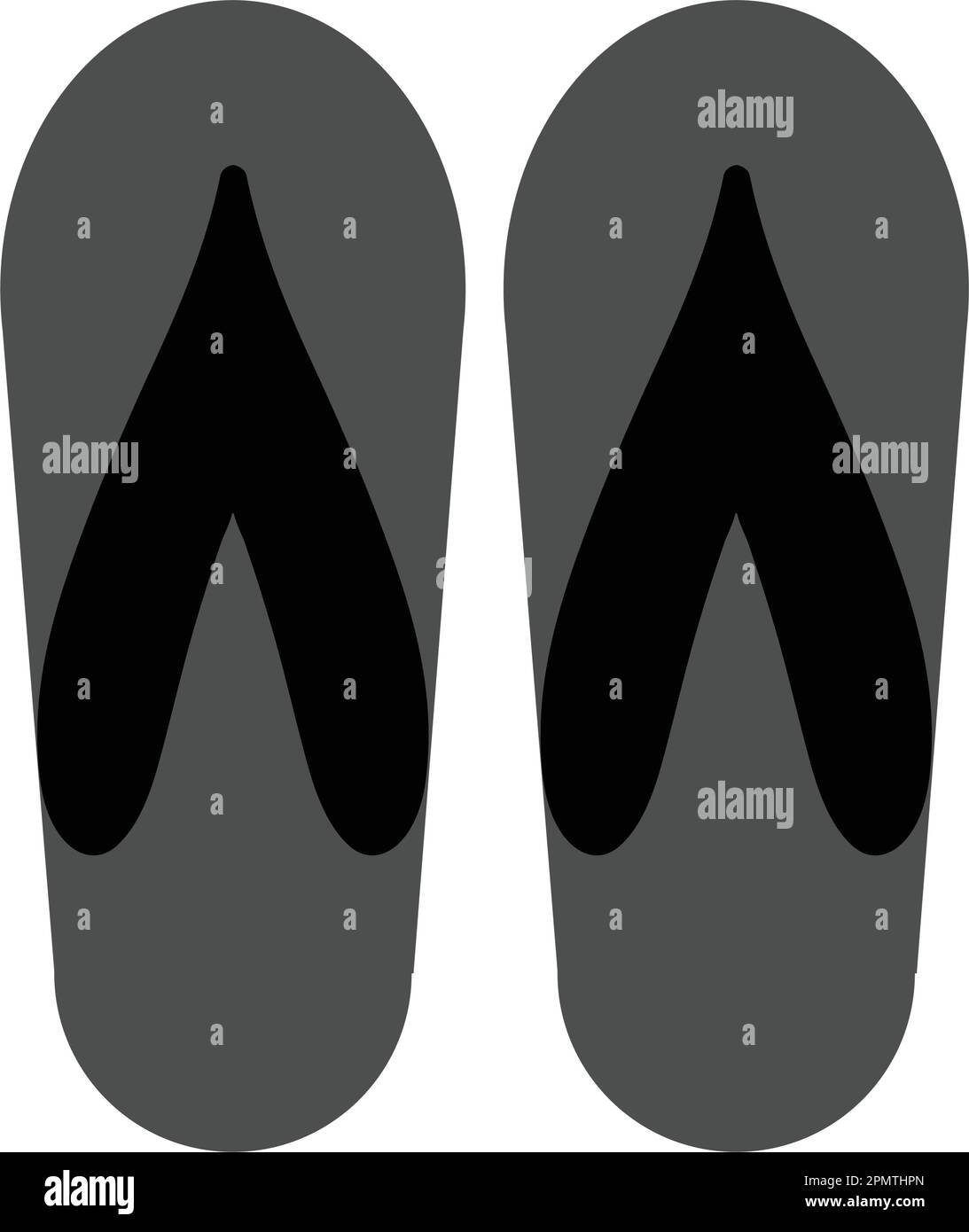 flip-flops logo vector illustration simple design Stock Vector