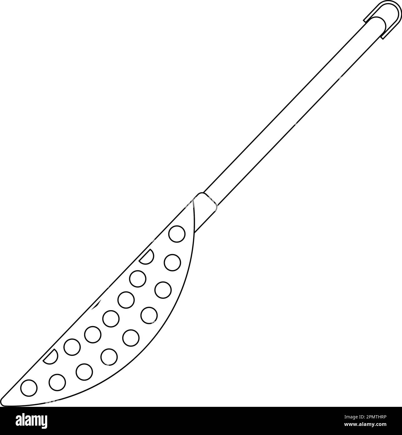 Colander Icon, Kitchen Cullender Utensil Icon Vector Art Illustration