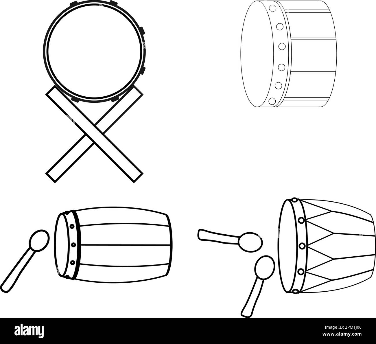 Icon Vector illustration of Ramadan drum. Stock Vector