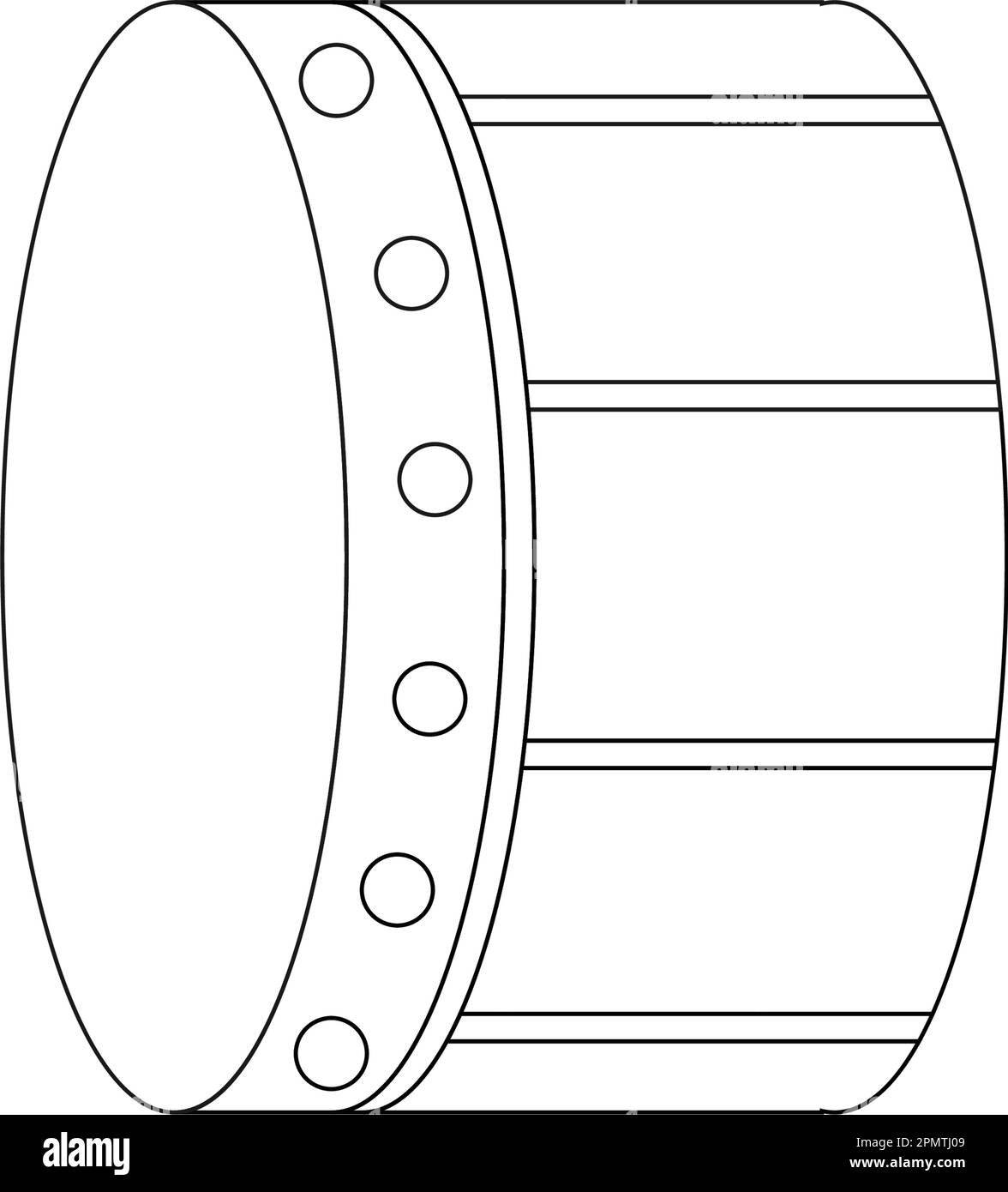 Icon Vector illustration of Ramadan drum. Stock Vector