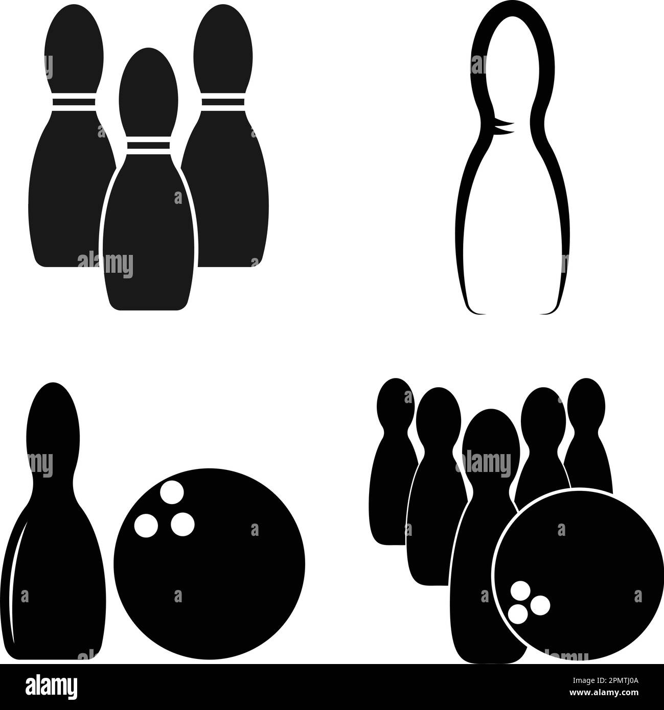bowling logo vector illustration design template. Stock Vector