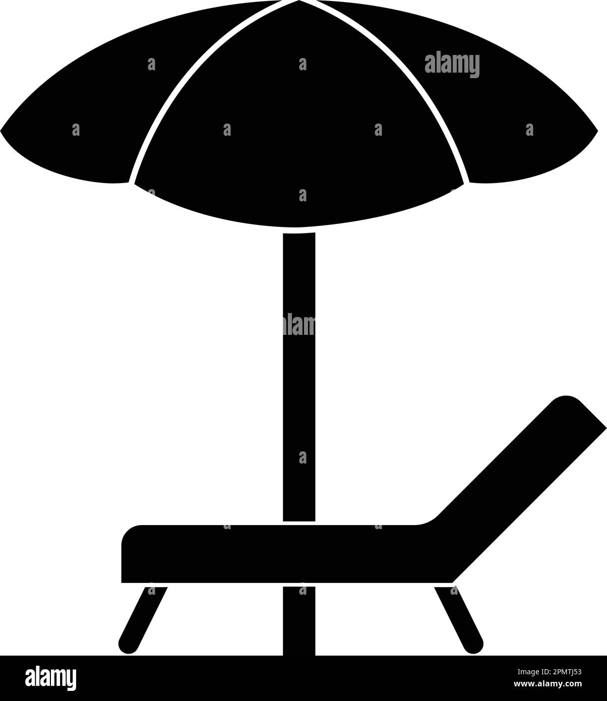 Sunbed icon design isolated on white background. Vector illustration