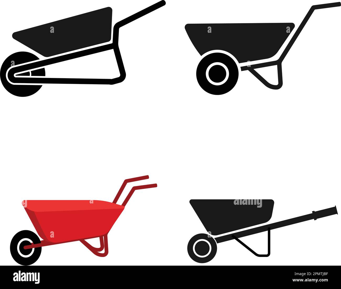 wheelbarrow vector icon,illustration logo design Stock Vector Image & Art Alamy