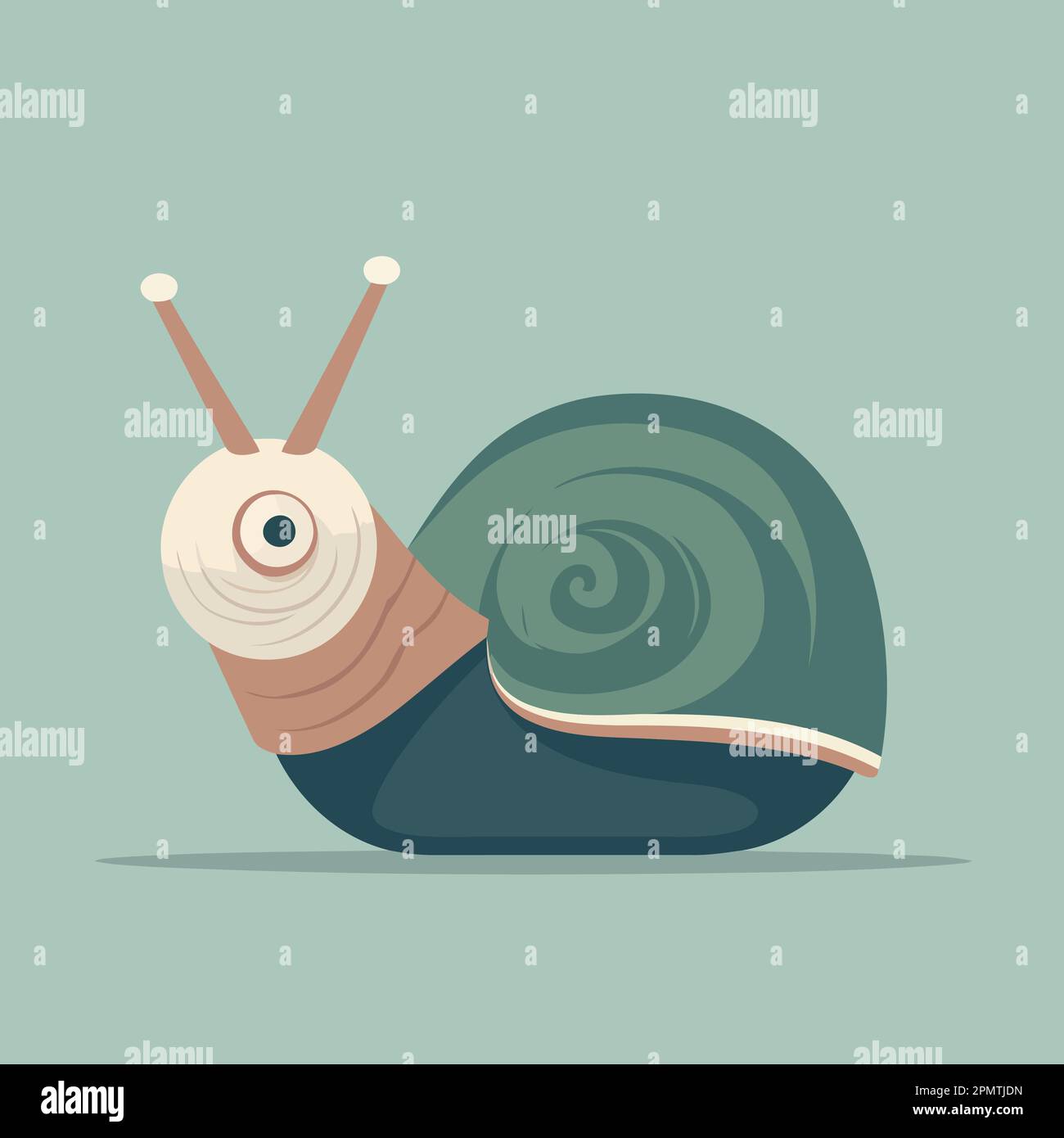 animal invertebrate snail minimalistic vector illustration Stock Vector ...