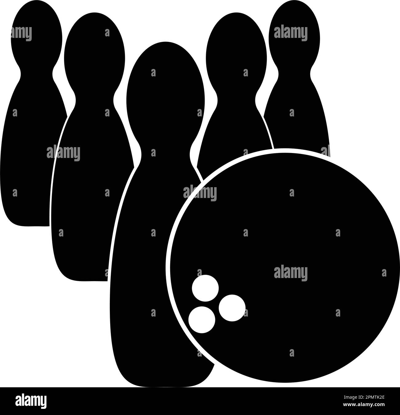 bowling logo vector illustration design template. Stock Vector