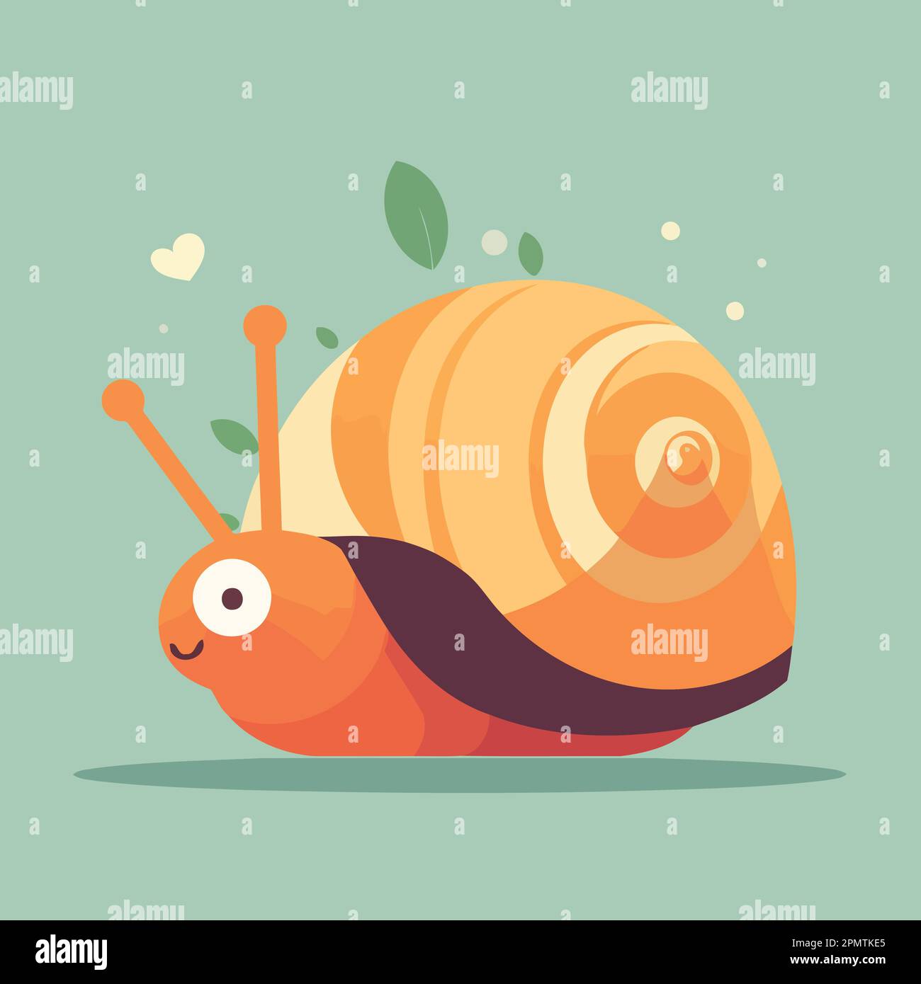 animal invertebrate snail minimalistic vector illustration Stock Vector ...